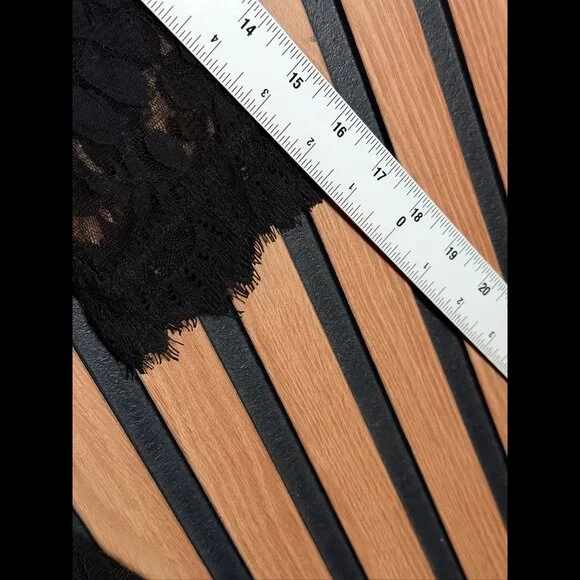 Free People Dress 0 Womens Black Lacey Fit & Flare Frayed 3/4 Sleeve - Picture 5 of 8